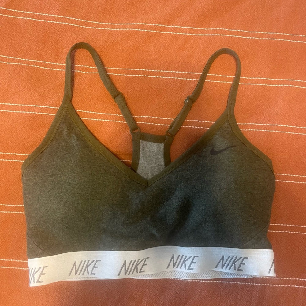 Green Nike sports bra
